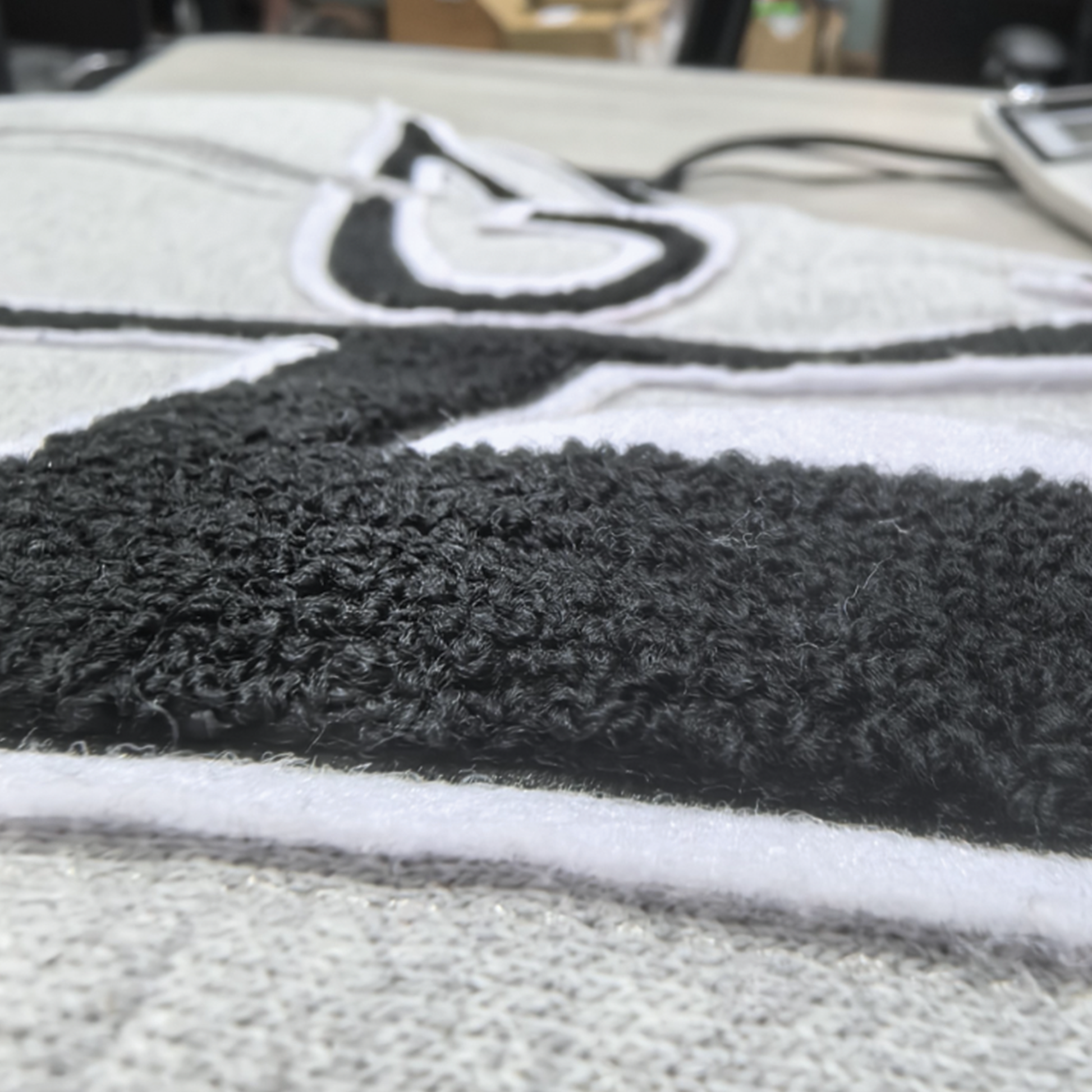 HW Chenille Patch Zip Up Heather Grey Hoodie